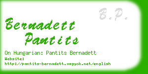 bernadett pantits business card